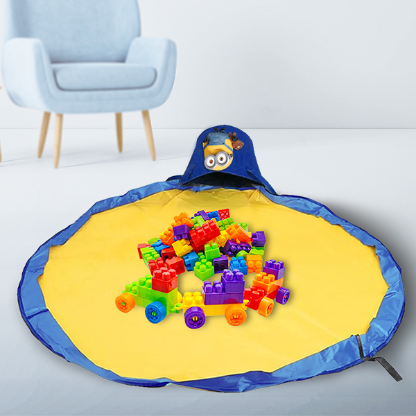 Kids Toy Storage Container with Clean Up Mat