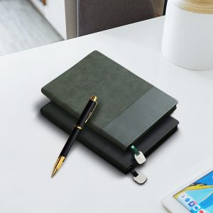 Premium PU Leather Cover Notebook with Pen Gift Set