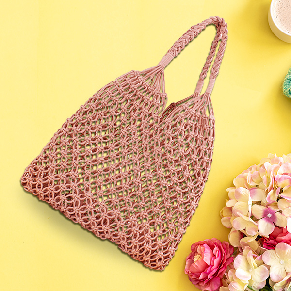 Reusable Cotton Woven Mesh Tote Bag