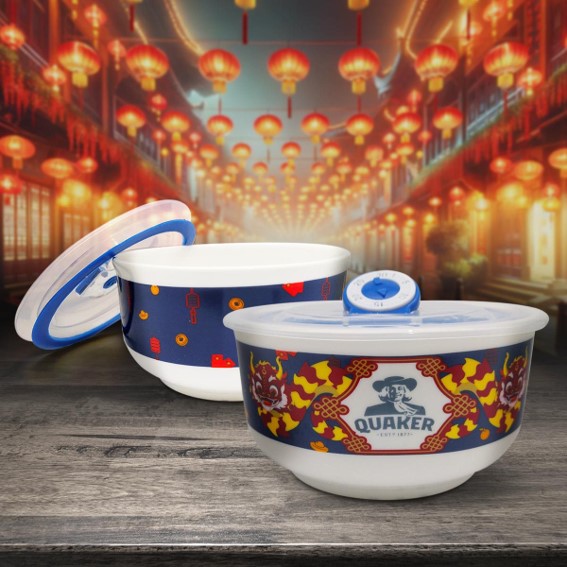 Microwavable Ceramic Bowl with Lid