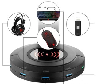 RGB Light Wireless Charging Headphone Holder