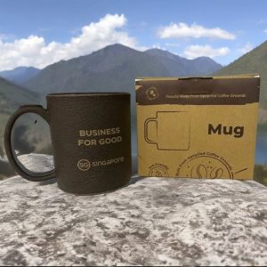 coffee mug made from coffee grounds