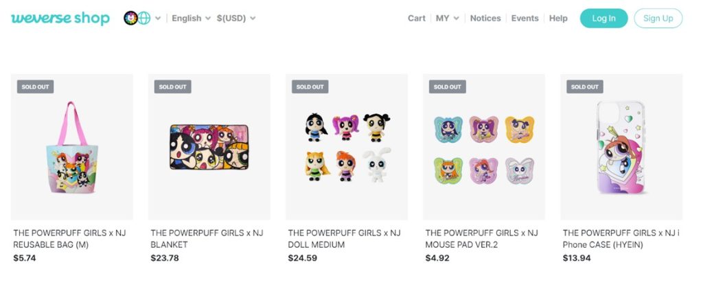 K-pop Meets Classic Toons - Powerpuff Girls merchandise