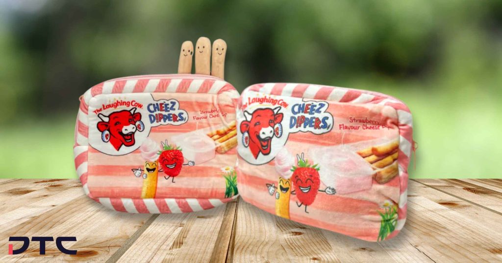 Pink Strawberry Cheez Dippers pencil case