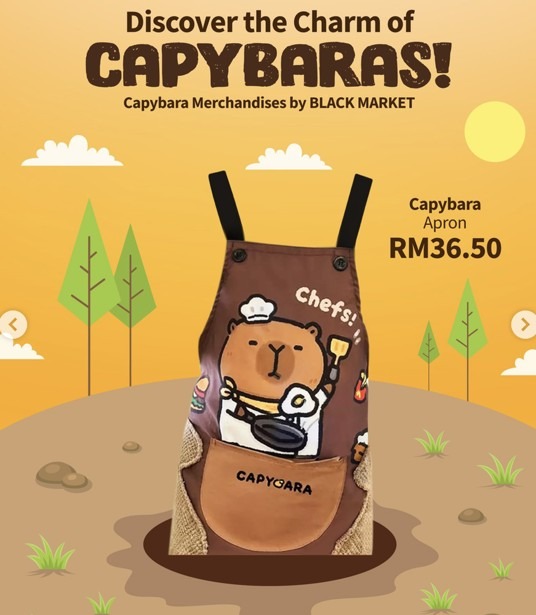 Capybara merchandise - apron