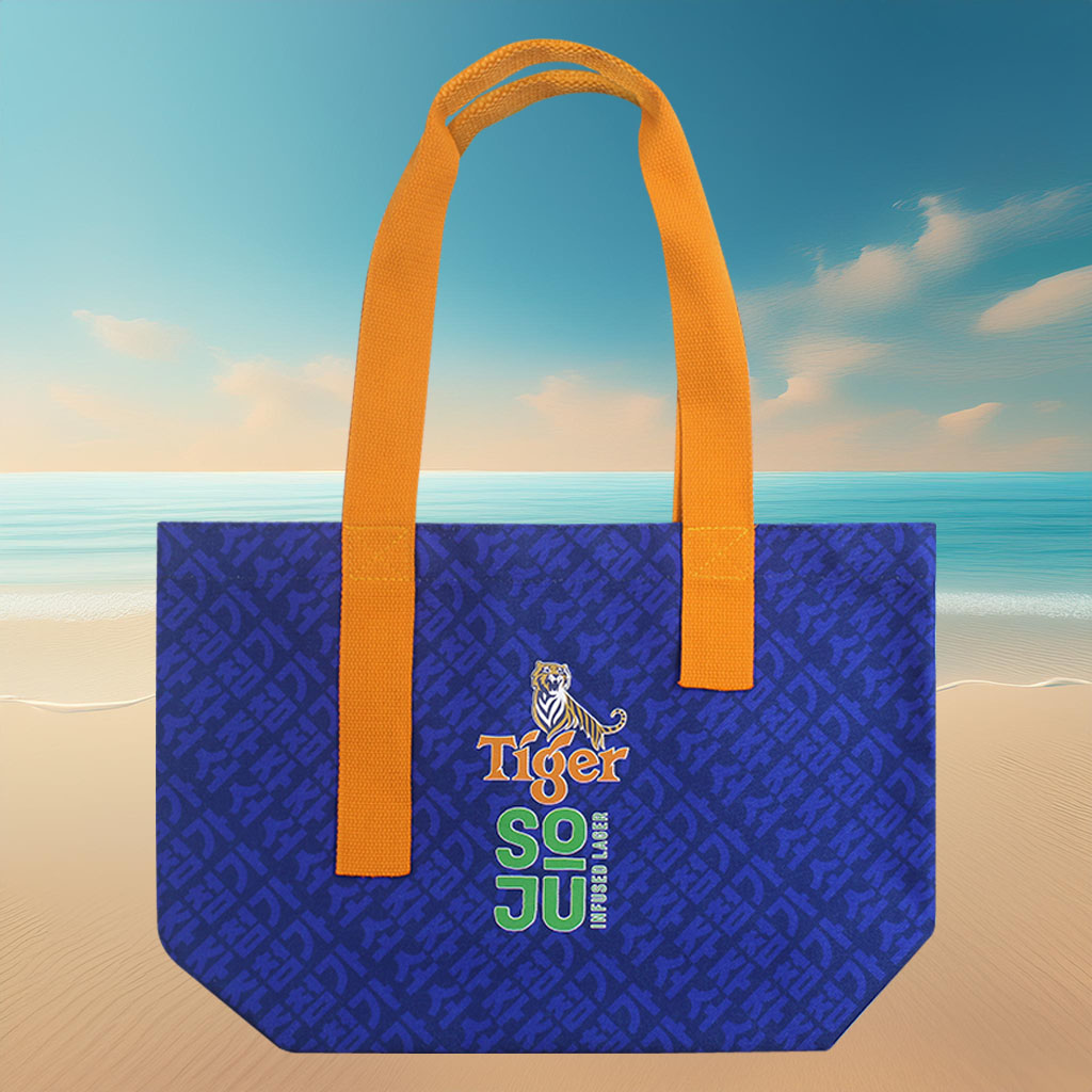 Tiger Soju Beach Bag gift with purchase- front view