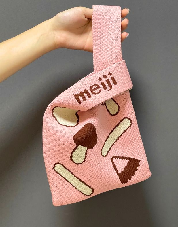 Meiji Chocorooms Knitted Carrier Bag