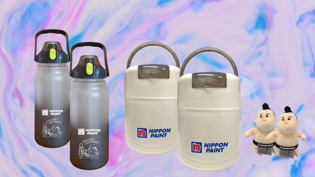 Nippon Paint 2L bottle_Food Jar_Sumo plushie; corporate gifts