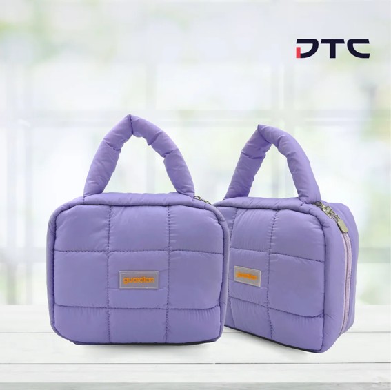 Guardian Puffy Cosmetic Bag - purple design