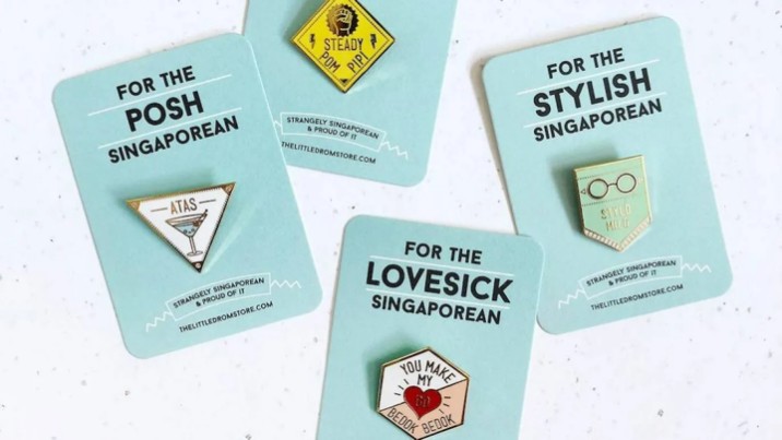 Nostalgic Singapore Collar Pins