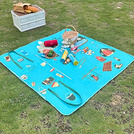 Picnic Mat Tote Bag-open up