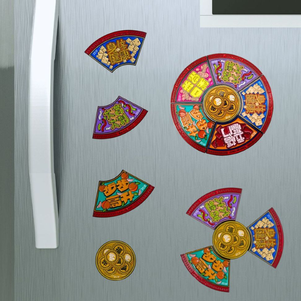 ZUS cny magnets on fridge, collectibles