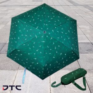 Custom J-Hook Umbrella with Pouch in green colour - custom retail merchandise for The Art Faculty