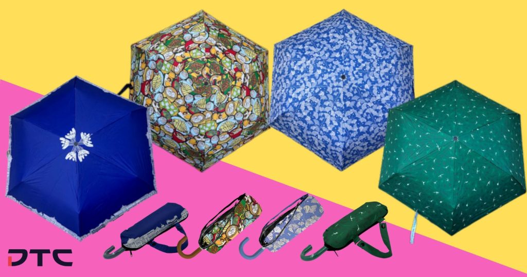 The Art Faculty J Hook Umbrella with Pouch; custom retail merchandise for The Art Faculty in Singapore