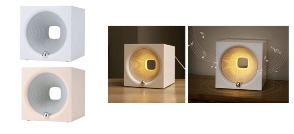 cube shape bluetoth speaker with night light