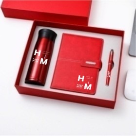 3 Piece Gift Sets - Notebook with Flask and Pen4