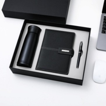 3 Piece Gift Sets - Notebook with Flask and Pen4