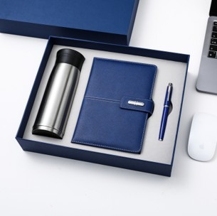 3 Piece Gift Sets - Notebook with Flask and Pen4