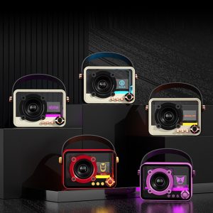 Camera Design Speaker with Led Display Light