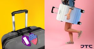 Custom Travel showcase; custom luggage, custom luggage tag