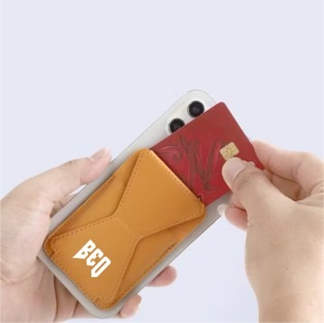 PU Leather Phone Magnetic Card Holder with Phone Stand
