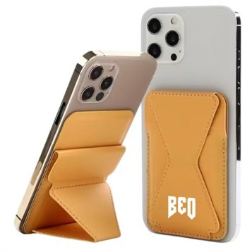 PU Leather Phone Magnetic Card Holder with Phone Stand