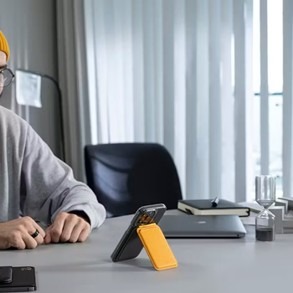 PU Leather Phone Magnetic Card Holder with Phone Stand