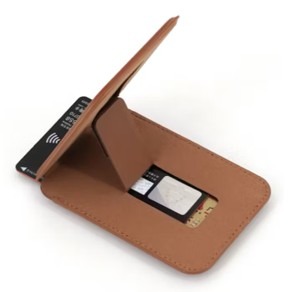 PU Leather Phone Magnetic Card Holder with Phone Stand