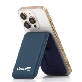 PU Leather Phone Magnetic Card Holder with Phone Stand