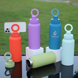 Tumbler Bottle with Magnetic Phone Stand