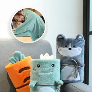 2 In 1 Pillow Animal Blanket