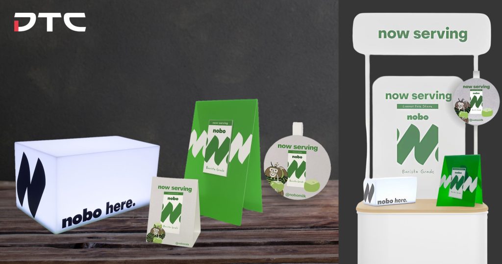 Custom POSM displays for Nobo Milk in Asia