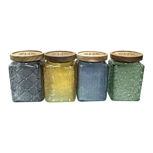 Food Square Container with Airtight Wooden Lid