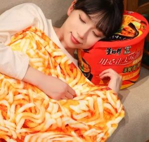 Instant Noodle Bucket 2 in 1 Pillow with Blanket2