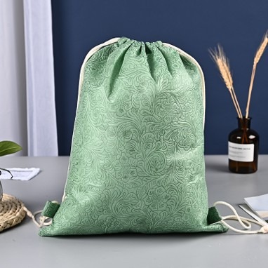 Non Woven Pattern Embossed Drawstring Bag