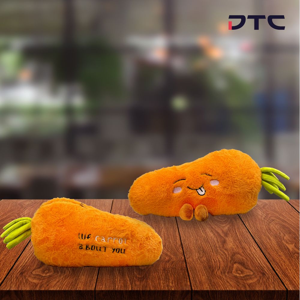 Pokka - Carrot Plush cum Blanket - on table