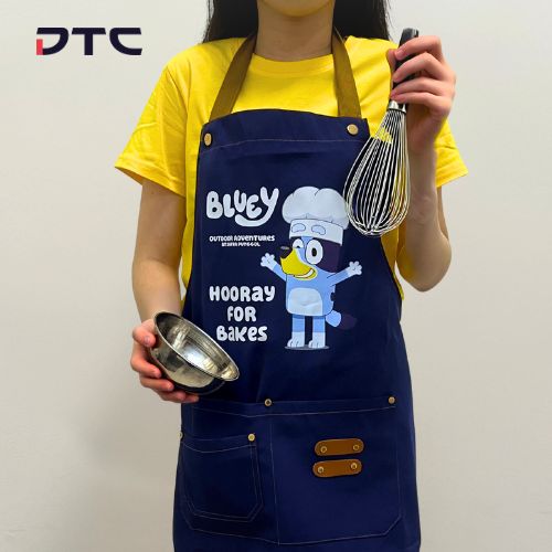 Bluey-themed aprons designed for baking workshop at SAFRA Punggol