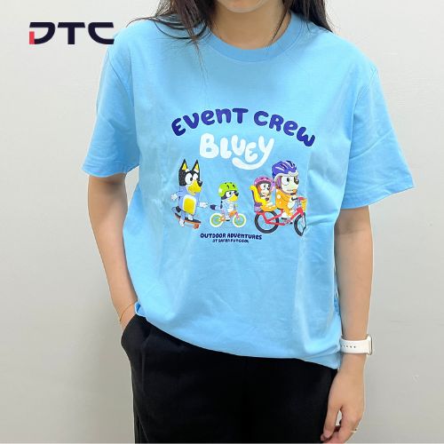 Custom Bluey t-shirts by DTC World at SAFRA Punggol event