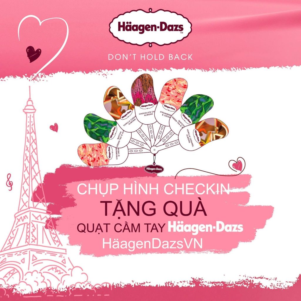 Custom fan designed for Haagen Dazs summer GWP campaign