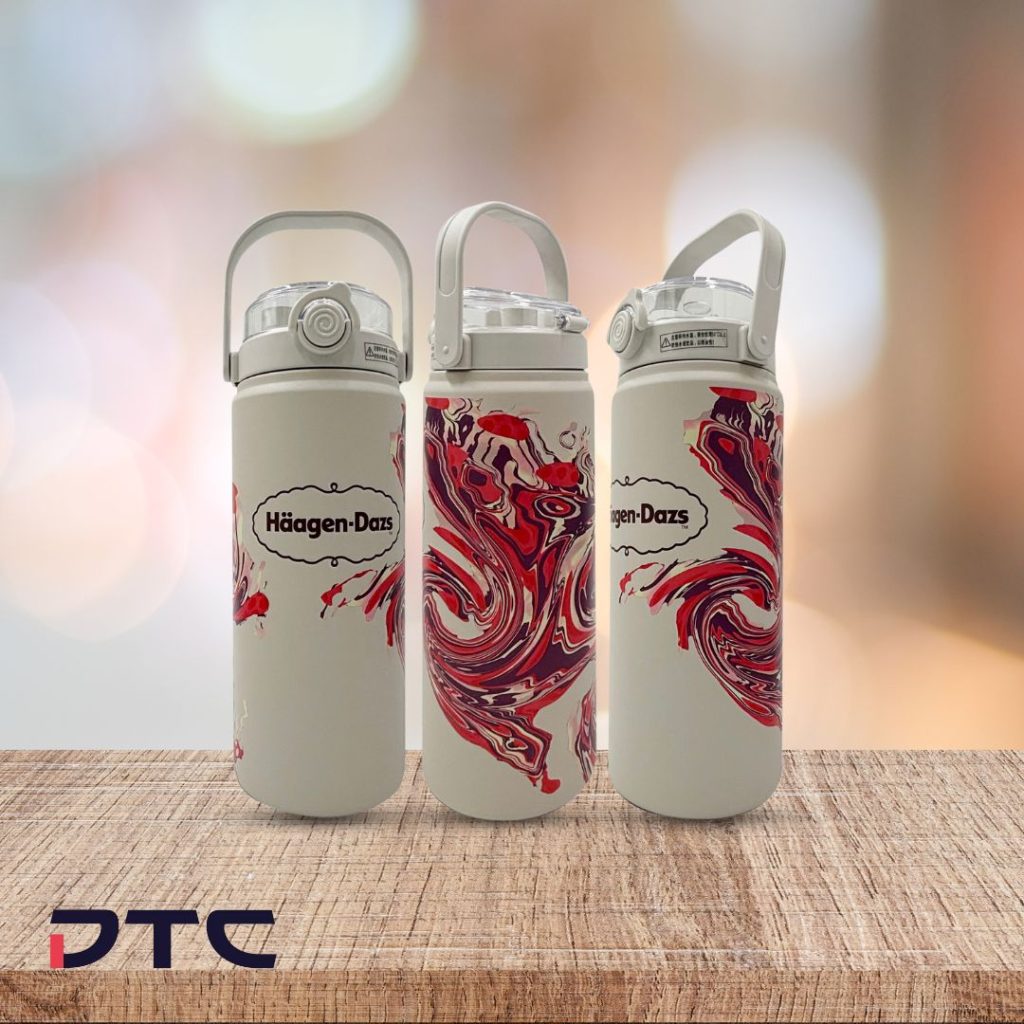 Custom water bottles designed for Haagen Dazs