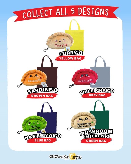 Old Chang Kee pouch with shopping bag, 5 designs, promotional gifts