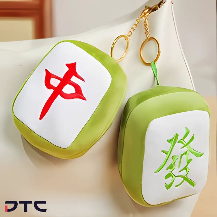 Mahjong plush keychain