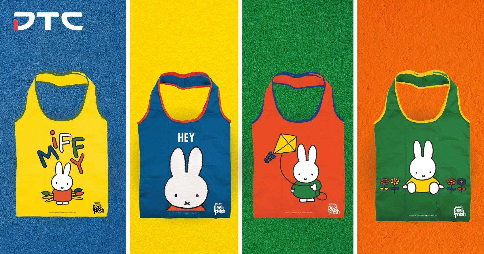 Marigold Peel Fresh Miffy Foldable Bags GWP