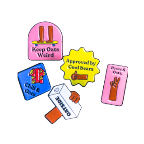 Oatside Enamel Badges