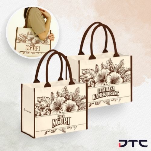 ZUS Ngupi Canvas Tote Bag - MY - (Brown)