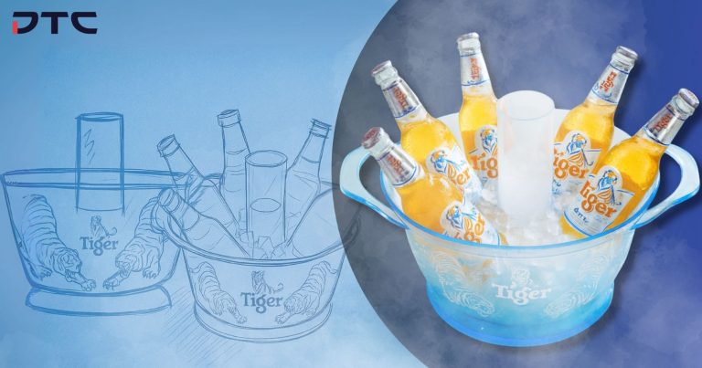 Tiger Crystal Coldpot; custom ice bucket