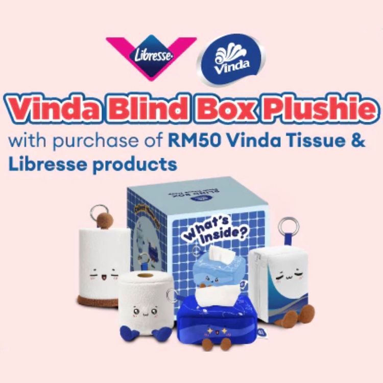 Vinda plush keychain blind box promo Malaysia